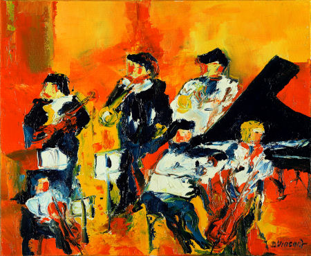 peintre et peinture jazz musique tableaux jazz orchestre