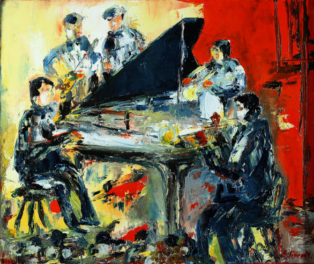peintre et peinture jazz musique tableaux jazz orchestre