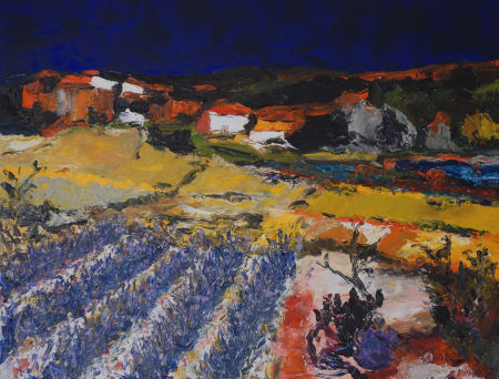 lavandes provence peinture